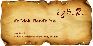 Ádok Renáta névjegykártya