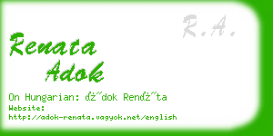 renata adok business card